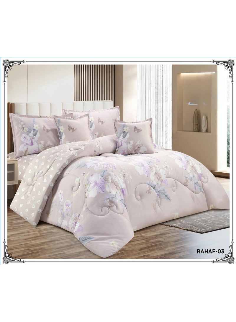 Summer double bedspread with a distinctive modern floral design