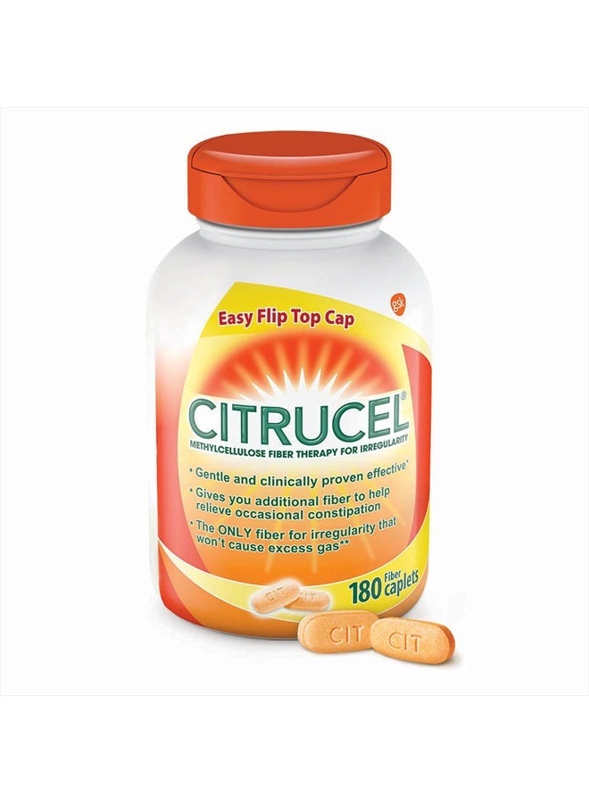 Citrucel Fiber Therapy Caplets for Irregularity, Easy to Swallow Methylcellulose , 180 Count - Image 2