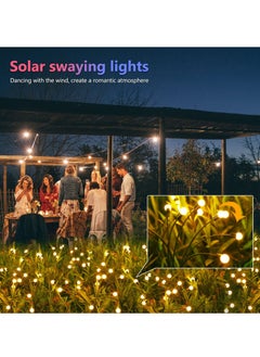 Cool Baby COOLBABY Hard Thorn Solar Firefly Lights, 4 packs of 8 LED Solar Swing Lights Solar Garden Lights Waterproof Solar Firefly Lights Outdoor Solar Garden Decorative Lights  - Image 2