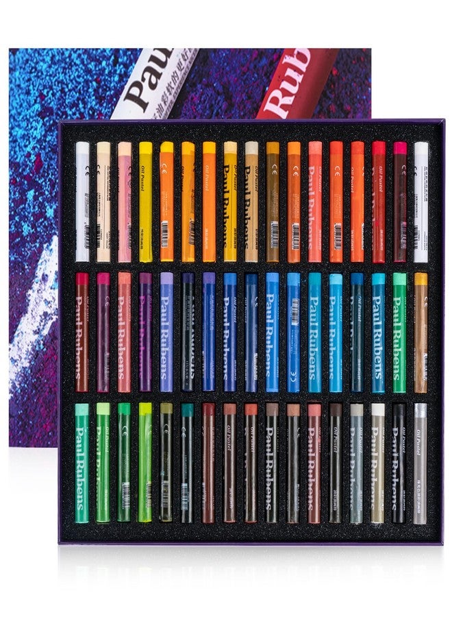 Paul Rubens Oil Pastel Set (51 Sticks) - 49 Vibrant Colors + 2 White - Ultra-Soft Blendable for Sketching, Decorative Art & Oil Painting Effects - Perfect for Beginners, Students & Artists - Image 1