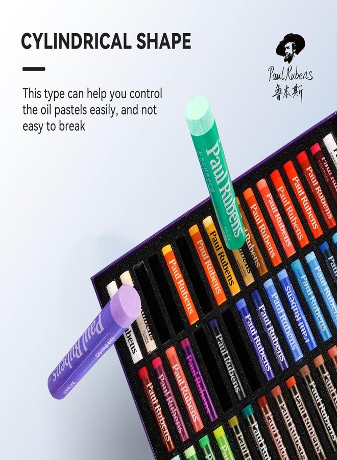 Paul Rubens Oil Pastel Set (51 Sticks) - 49 Vibrant Colors + 2 White - Ultra-Soft Blendable for Sketching, Decorative Art & Oil Painting Effects - Perfect for Beginners, Students & Artists - Image 3