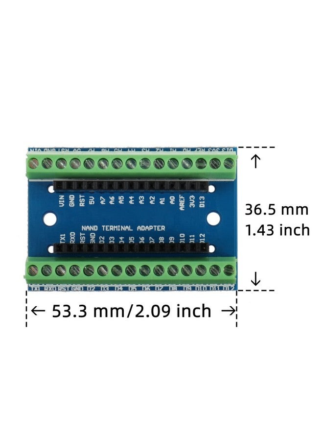 BOJACK Nano V3.0 3.0 Controller Terminal Adapter Expansion Board Nano IO Shield Simple Extension Plate for Arduino Nano AVR ATMEGA328P（4PCS） - Image 4