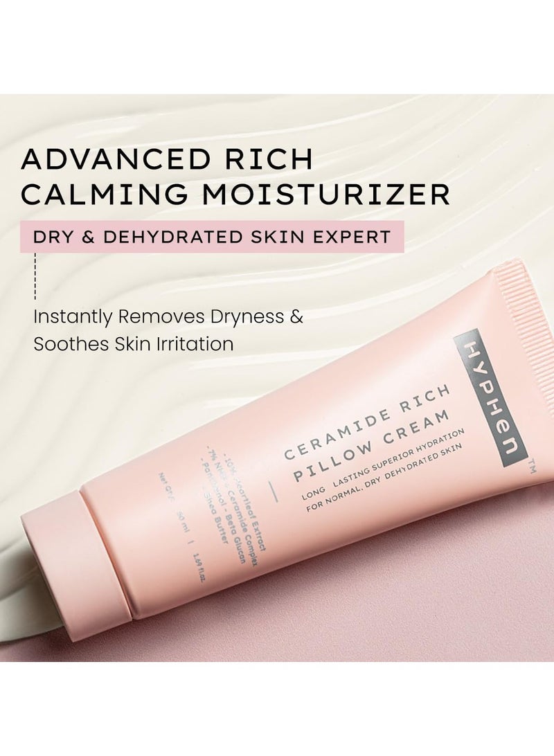 HYPHEN 10% Heartleaf Extract & 7% Ceramides-NMF Face Cream Moisturizer | Rich Pillow Cream For Hydration, Deep Nourishment & Barrier Repair | For Dry Skin, Normal Skin & Sensitive Skin- 50ml - Image 2