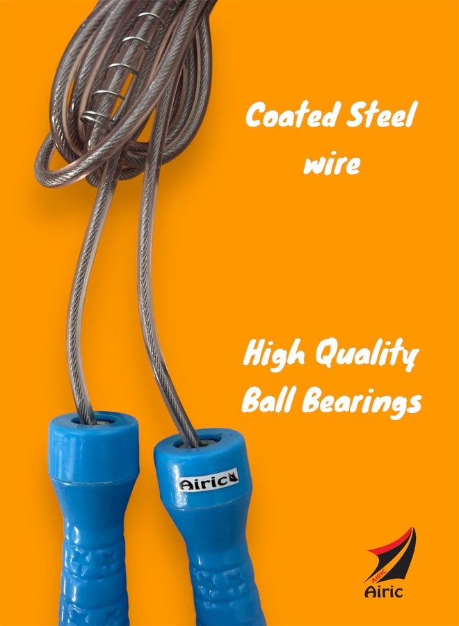 AIRIC Coated Steel Wired Plastic Handle Ball Bearing Skipping Rope (Length: 289 cm) - Image 3