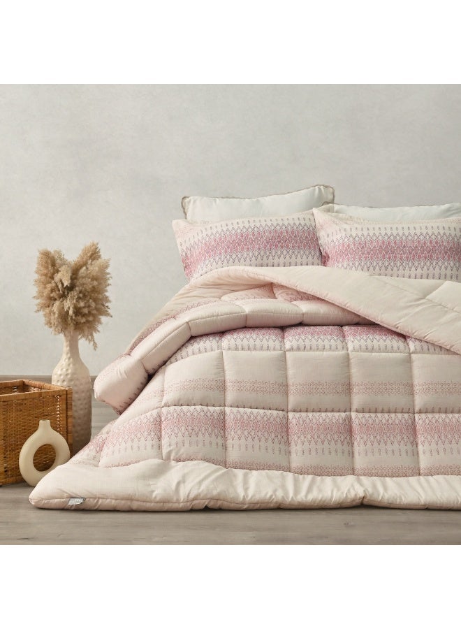 Morano Prestiege Comforter Set 230x250 cm Persia Print, 3-Piece | Hollow Fiber Fill, 2.5 kg Weight, Includes 2 Pillowcases, Machine Washable, Double-Brushed Fabric - Image 3