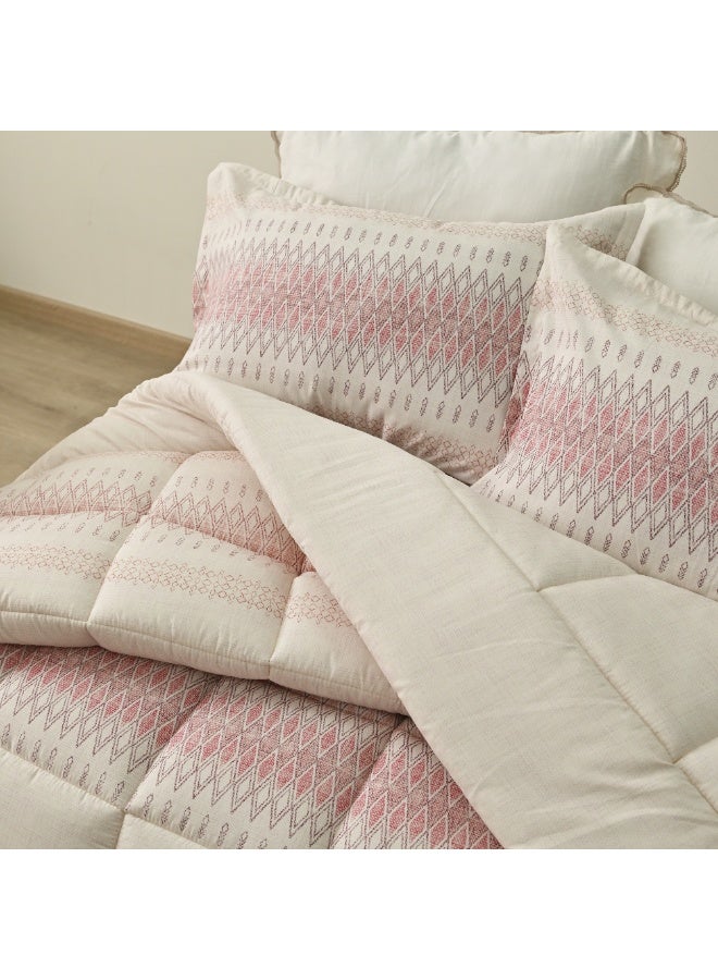 Morano Prestiege Comforter Set 230x250 cm Persia Print, 3-Piece | Hollow Fiber Fill, 2.5 kg Weight, Includes 2 Pillowcases, Machine Washable, Double-Brushed Fabric - Image 2