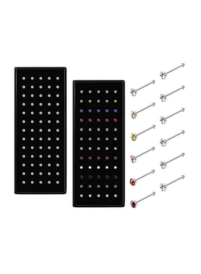 60-Piece Stainless Steel Nose Stud - Image 1