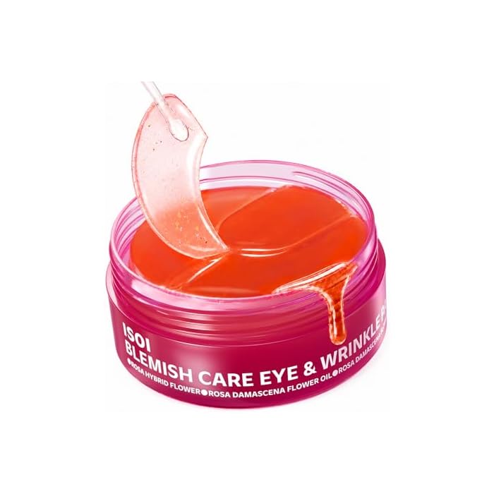 ISOI Blemish Care Under Eye Patch for Dark Circles, Puffiness and Wrinkles, Hydrating Gel Eye Masks with Hyaluronic Acid & Bulgarian Rose Oil, Korean Skin Care (90 pcs, 3.17 oz)