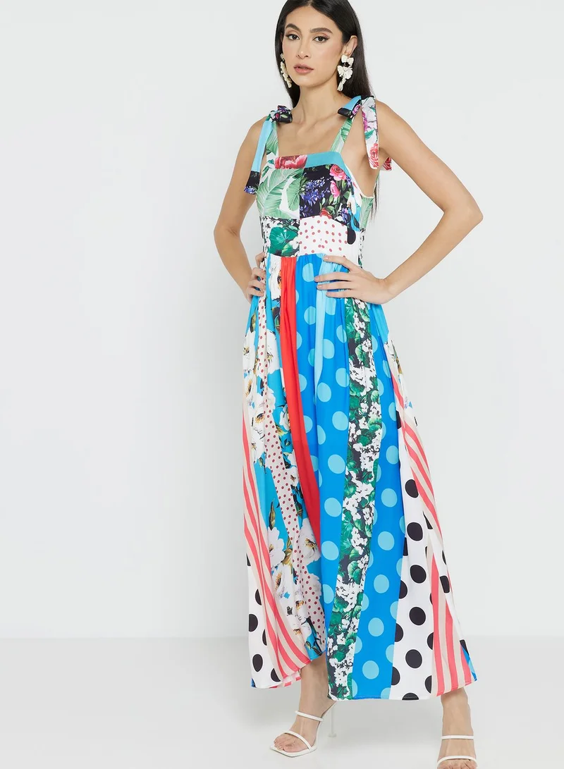 ELLA Splice Print Dress