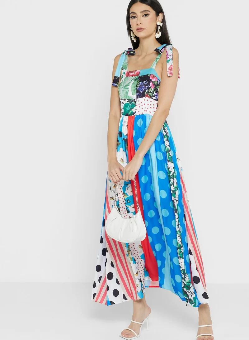 ELLA Splice Print Dress