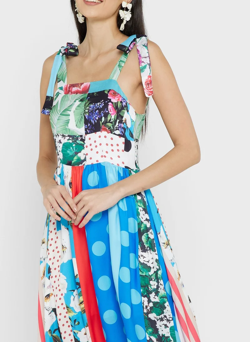 ELLA Splice Print Dress
