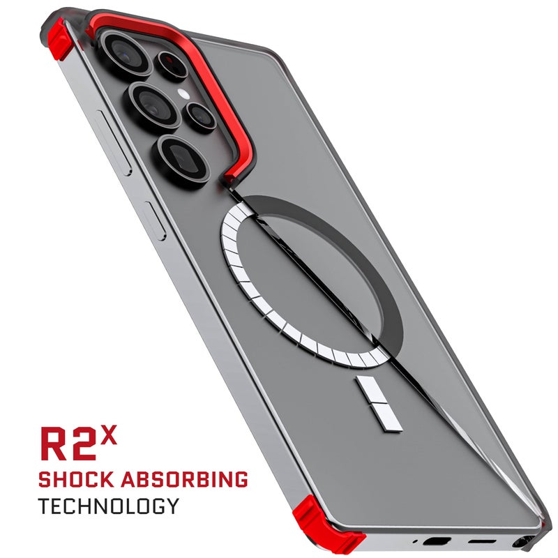 Ghostek Covert Clear S25 Ultra MagSafe Case with Magnetic Ring, Slim Thin Military Grade Shockproof Phone Cover Compatible with 2025 Samsung Galaxy S25Ultra (6.9") (Smoke) - Image 4