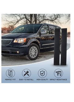 Excefore Car B Pillar Front Door Applique, B Pillar Trim Door Molding, for Front Passenger & Driver Side Windshield Outer Replacement, for Dodge Grand Caravan 2008-2020, Chrysler Town & Country 2008-2016  - Image 3