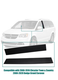 Excefore Car B Pillar Front Door Applique, B Pillar Trim Door Molding, for Front Passenger & Driver Side Windshield Outer Replacement, for Dodge Grand Caravan 2008-2020, Chrysler Town & Country 2008-2016  - Image 2
