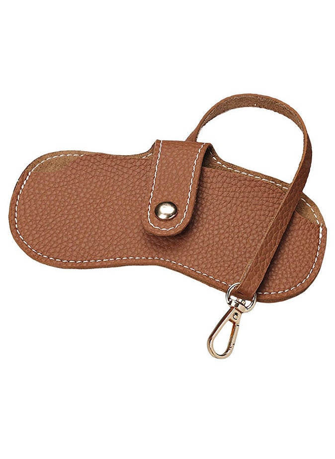 Generic Vintage Glasses Storage Bag, Portable Sunglasses Case，Leather Glasses Case Holder Portable Sun Glasses Bag  - Image 3