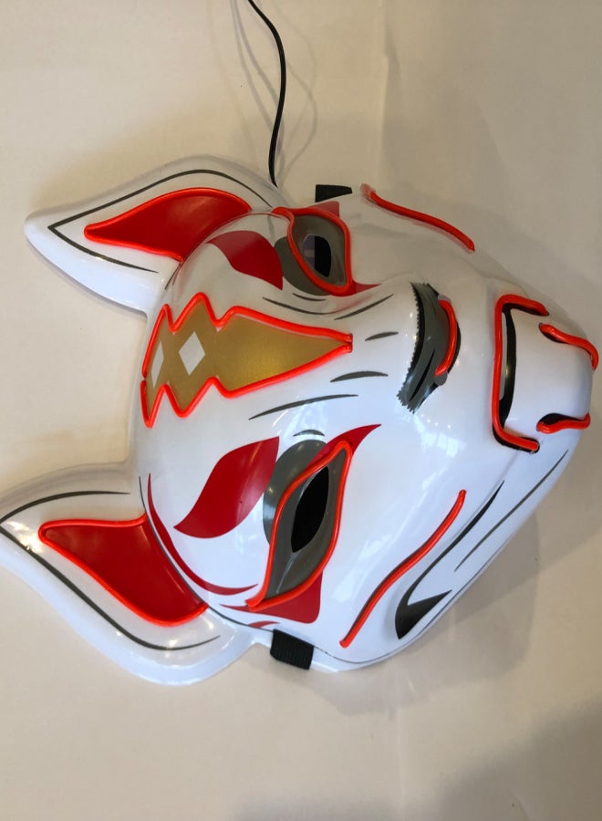 10 Color Fox Full Face Mask Neon Lights Halloween Party Led Lampshade Dark Glowing Cosplay Mask Party Costume Mask - Image 4