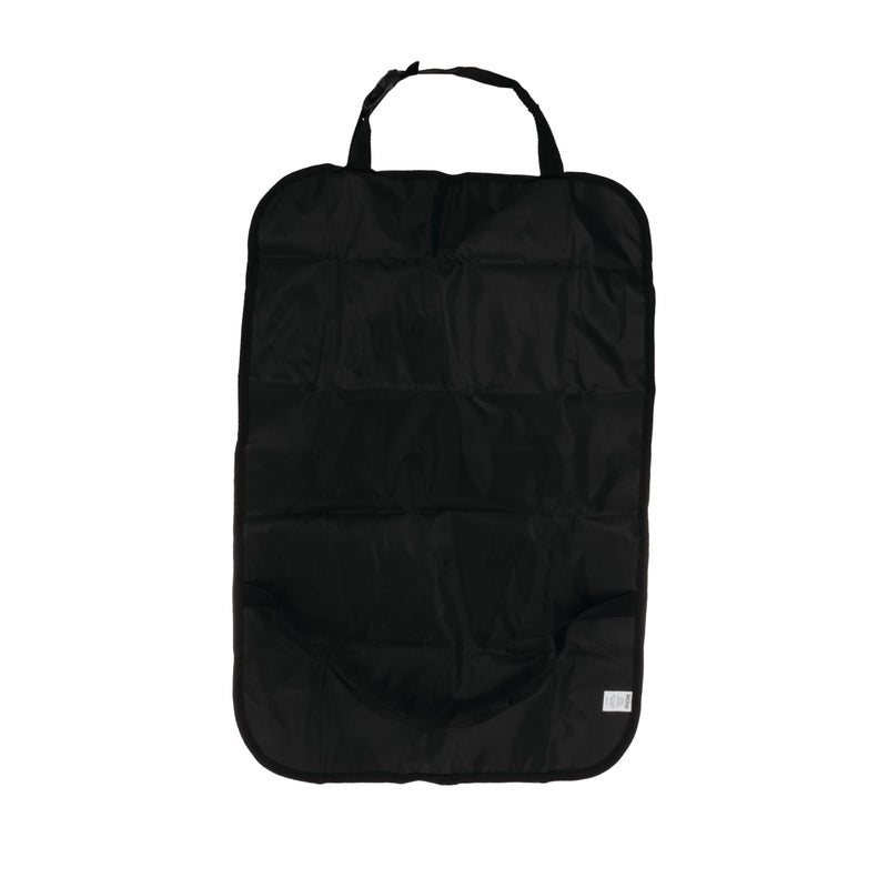 Nuby Backseat Car Organizer Set: Organizer with Tablet Holder, Storage Pockets and 5 Linkable Hooks for Attaching Accessories | Easy to Clean Black - Image 2