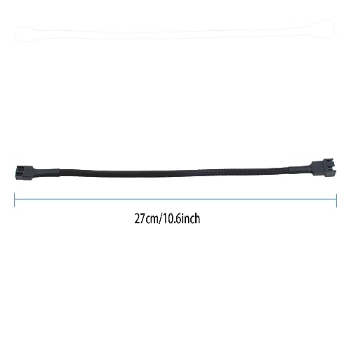 Maxmoral 12pcs 10.6 inch 4-Pin PWM Fan Splitter Cable PC Fan Extension Cable, CA PWM Fan Extension Cable for Computer ATX Case Cooling Fan Cable - Image 3