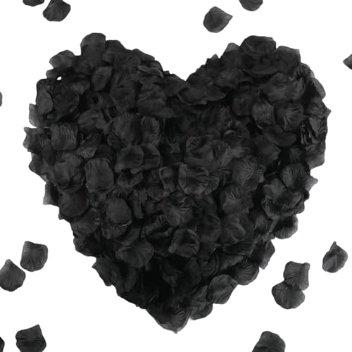CODE FLORIST 2200 PCS Silk Rose Petals for Valentine's Day,Romantic Night,Wedding,Proposal Anniversary Flower Decorations(Black) - Image 5