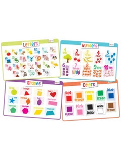 Kids Placemats For Dining Table Toddler Placemat Silicone Placemats For Toddlers Letters Numbers Shapes And Colors Alphabet Set Of 4