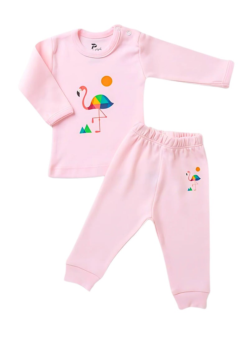 Pluto Baby Cotton Long Sleeve Top and Trousers Pyjama Set - Image 1