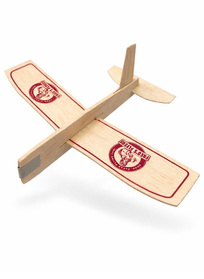 Fred's Flyers Balsa Wood Airplane Kits - 5-Pack - USA Made Wooden Glider Toy Planes for Kids - Image 1