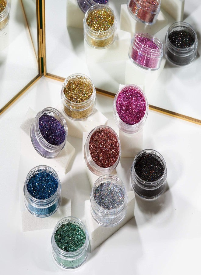 Moon Glitter Holographic Glitter Shakers 100% Cosmetic Glitter for Face, Body, Nails, Hair and Lips - 0.17oz - Gold - Image 4
