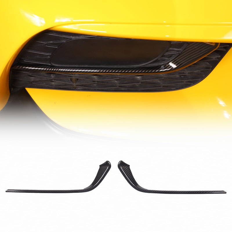 Light Fog Light Trim Front Fog Light Cover Eyebrow Cover Trim Frame Exterior Decoration Compatible with Toyota Supra GR A90 A91 MK5 20192022 Supra AccessoriesCovers carbon fiber pattern