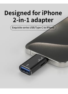 Excefore Lightning to USB Female Adapter, Support Charging, and Data Transmission, with USB-C Aux Power Port for iPhone 14/13/12/11/iPad, Supports Hard Disk, Card Reader, Camera, USB, Mouse, Keyboard  - Image 4