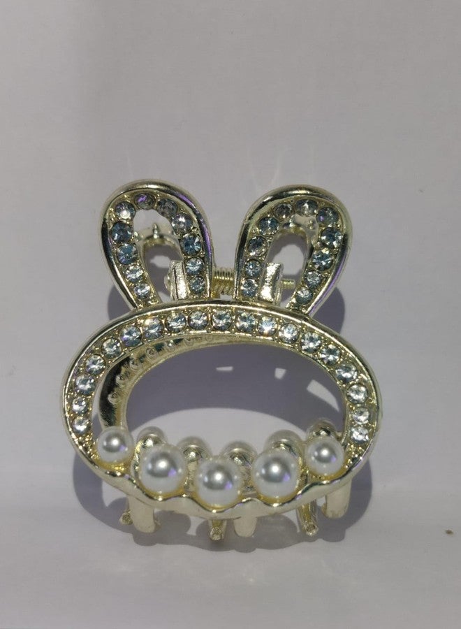 BAOER 4pc Pearl Hair Clips White Hair Claw Clamps Crystal Hair Claw Clip Non Slip Clips Styling Hair Accessories for Women and Girls - Image 5