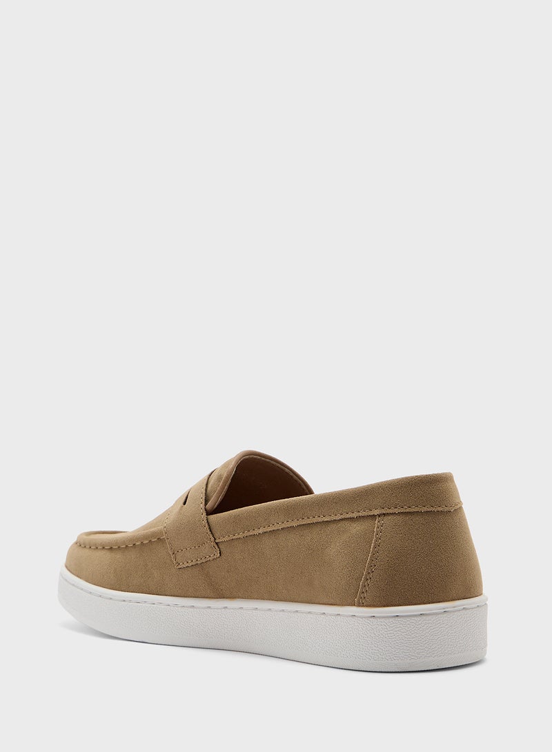 Robert Wood Suede Penny Slip-On Loafers - Image 2