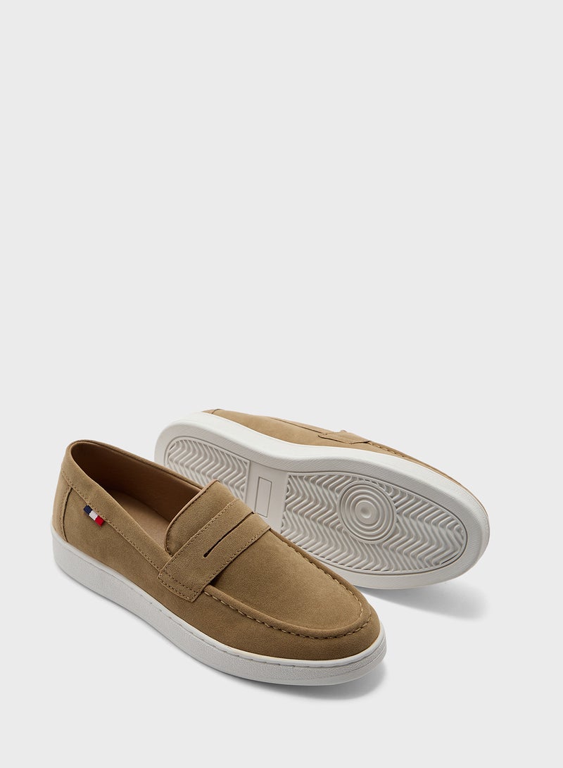 Robert Wood Suede Penny Slip-On Loafers - Image 3