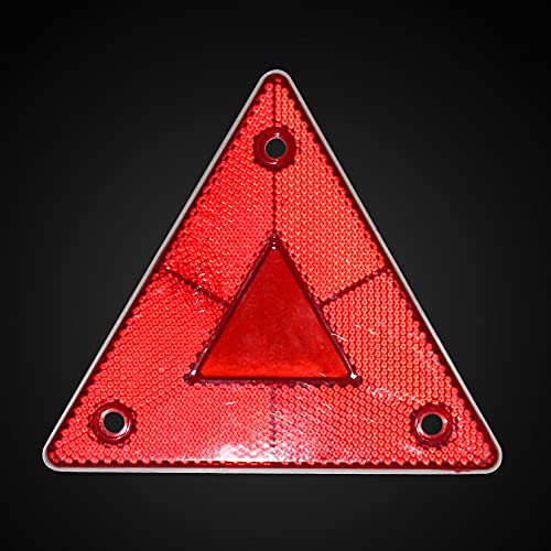 Enjoyist 10-Pack Red Safety Reflector Warning Sign, Slow Moving Vehicle Triangle Safety Sign, for Outdoor Truck, Car, Golf Cart - Image 3