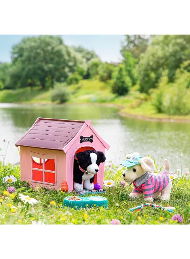 Our Generation – Posable Pet Dog Plush – Stuffed Animal Toys – 18-inch Doll Accessories – Pretend Play – Kids Ages 3 Years Old & Up – Border Collie Pup - Image 2
