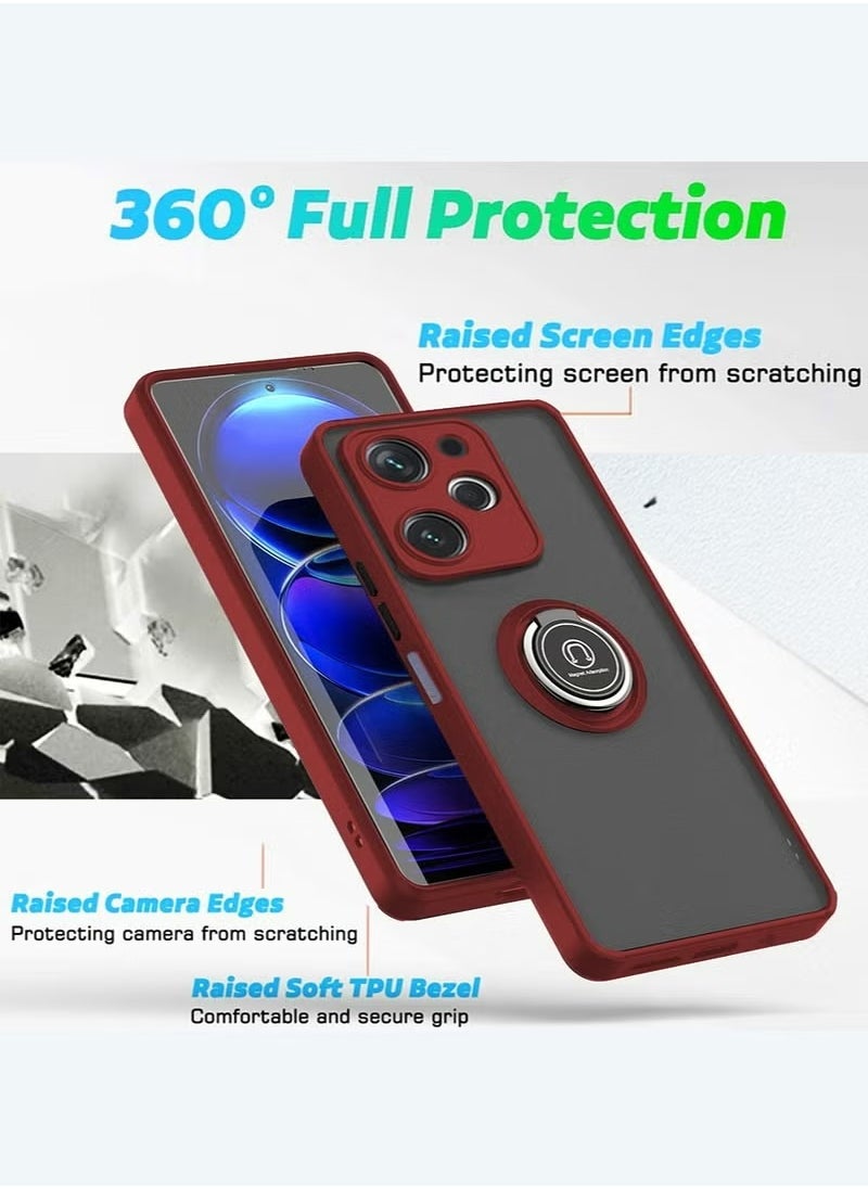 X-level TECNO Spark 10 Pro Case, Back Cover Translucent with Phone Ring Holder Kickstand Camera Len Protection Shockproof Slim Hard Shell Full Body Protective Anti-Scratch Accessory For TECNO Spark 10 Pro  - Image 2