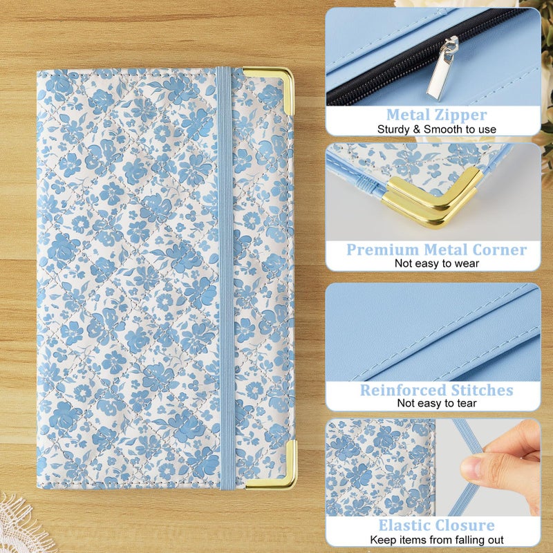 EllaSeek Server Books for Waitress, Faux Leather Server Book with Zipper Pocket, Cute Serving Book with Pen Holder Fits Servers Apron - Image 4