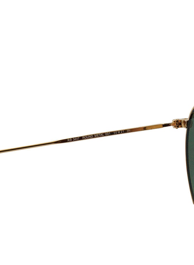 Ray-Ban Unisex Full Rim Round Sunglasses - RB3447 001 - Lens Size: 50 mm - Gold - Image 5