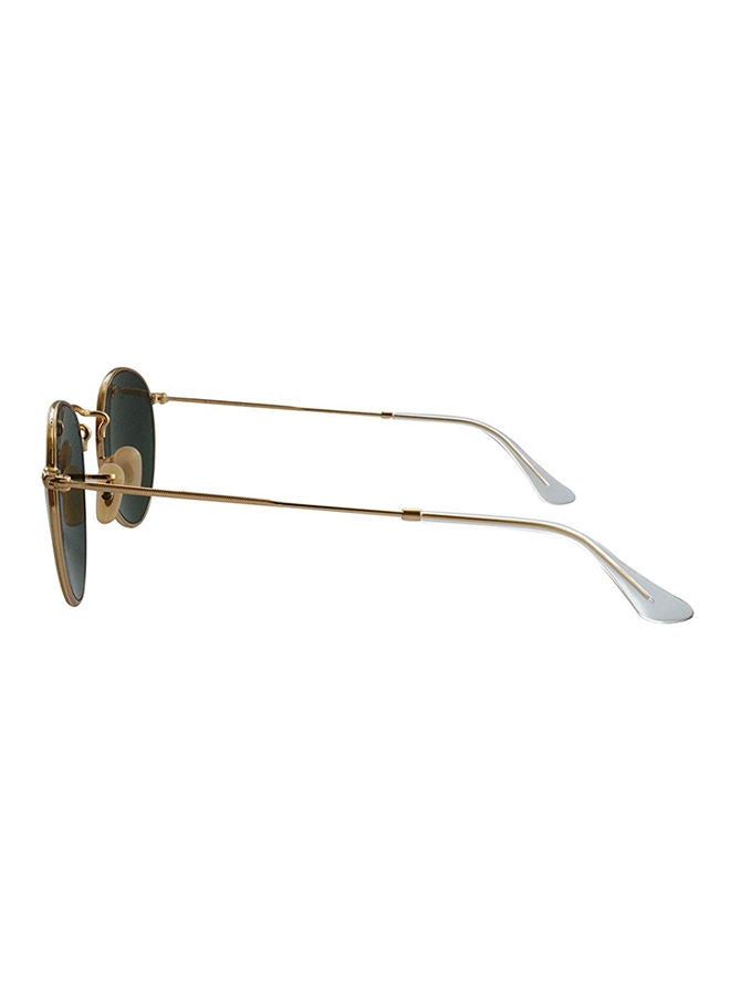 Ray-Ban Unisex Full Rim Round Sunglasses - RB3447 001 - Lens Size: 50 mm - Gold - Image 3