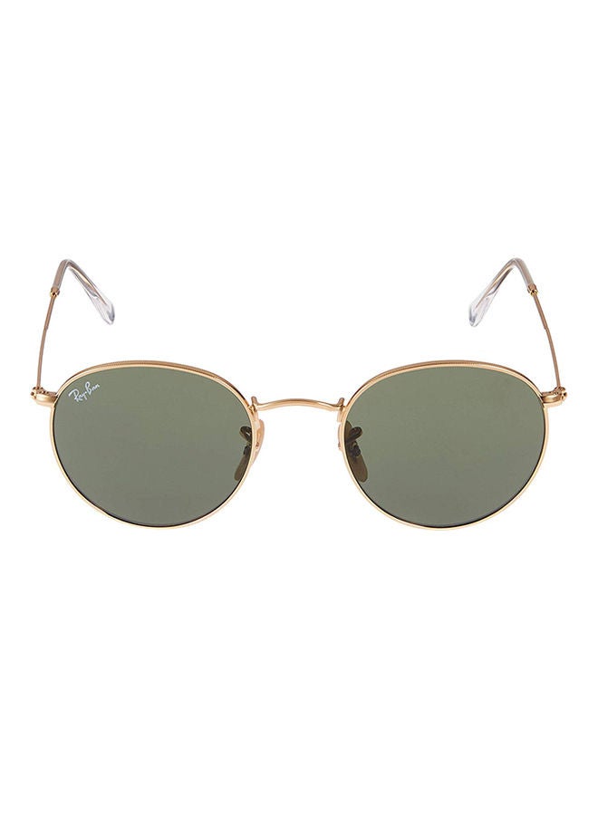 Ray-Ban Unisex Full Rim Round Sunglasses - RB3447 001 - Lens Size: 50 mm - Gold - Image 2