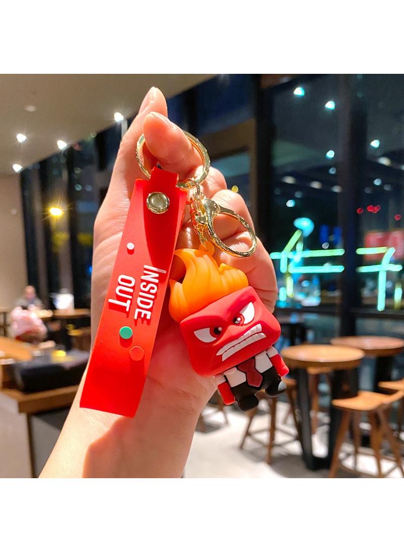 Bluejw Cute  Anime Inside Out 2 Keychain Toy for Game Fans Kids Birthday Gift 5Pcs - Image 5