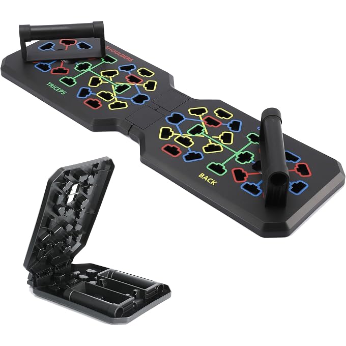 12 In 1 Push Up Board, Foldable, Portable Push-Up Handles With Handle For Full Body Training, Effective Training Of Upper Body Muscles - Image 1