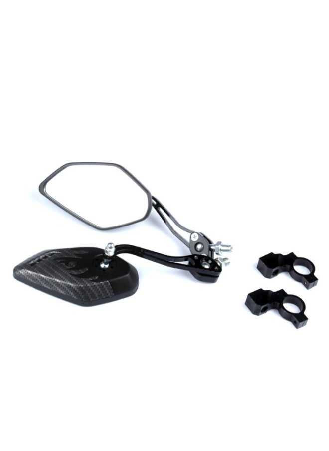 Generic - 2pcs Motorcycle Mirrors Handlebar Mirror Motor Rear View Mirror Bike Mirror Motorcycle Rearview Side Mirrors Motor Bar End Mirror Black Mirrors Rearview Mirror Lip Gloss Light - Image 1