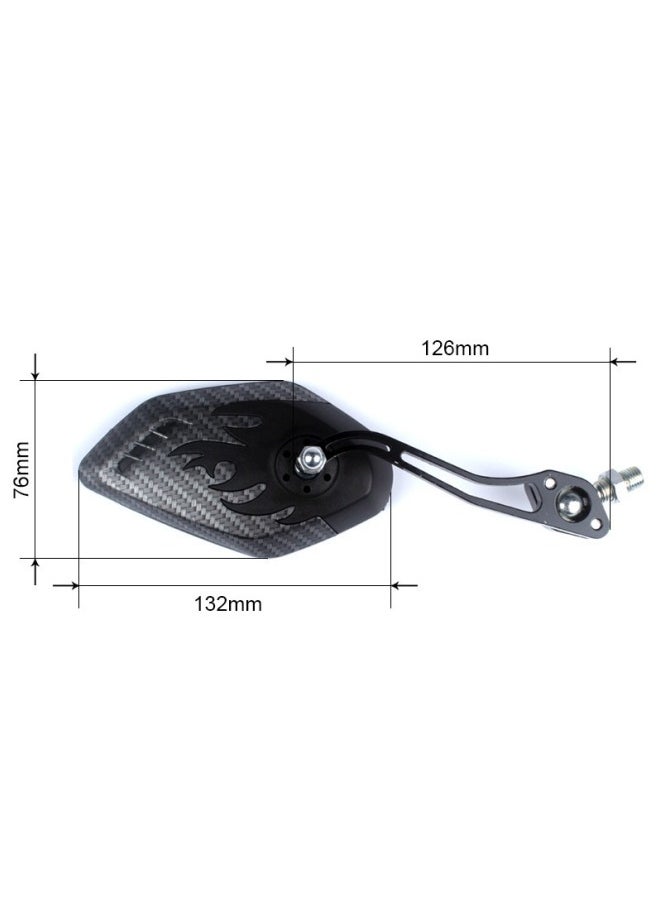 Generic - 2pcs Motorcycle Mirrors Handlebar Mirror Motor Rear View Mirror Bike Mirror Motorcycle Rearview Side Mirrors Motor Bar End Mirror Black Mirrors Rearview Mirror Lip Gloss Light - Image 1