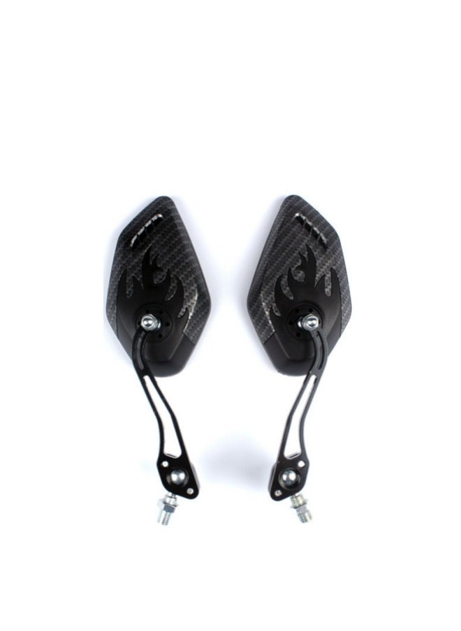 Generic - 2pcs Motorcycle Mirrors Handlebar Mirror Motor Rear View Mirror Bike Mirror Motorcycle Rearview Side Mirrors Motor Bar End Mirror Black Mirrors Rearview Mirror Lip Gloss Light - Image 1