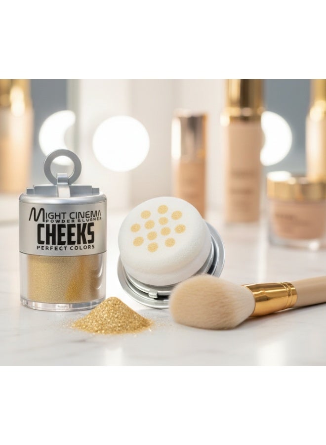 مايت سينما بلاشر بودرة وهايلايتر مايت سينما – أحمر خدود ثنائي بألوان مثالية جذابة وإطلالة أنيقة – تركيبة فائقة النعومة وثبات طويل الأمد – يمنح لمعاناً مضيئاً (Luminous) مع جزيئات الميكا اللامعة – بودرة خدود احترافية لخدود مثالية. -ذهبى - Image 2