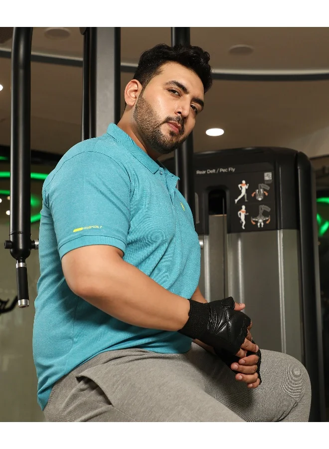 انستافاب بلس تي شيرت بولو Sky Blue Basic Activewear للرجال