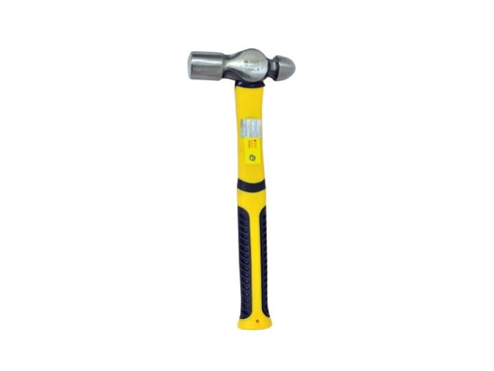 Jon Bhandari Tools 8 oz (225g) Ball Peen Hammer with Handle – Forged High Carbon Steel Head, Shock Absorbing TPR Grip – Heavy Duty Metalworking & Riveting Tool for Professionals, Mechanics & DIY Use - Image 2