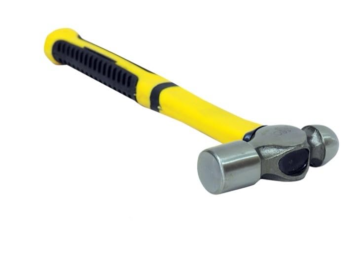 Jon Bhandari Tools 8 oz (225g) Ball Peen Hammer with Handle – Forged High Carbon Steel Head, Shock Absorbing TPR Grip – Heavy Duty Metalworking & Riveting Tool for Professionals, Mechanics & DIY Use - Image 3