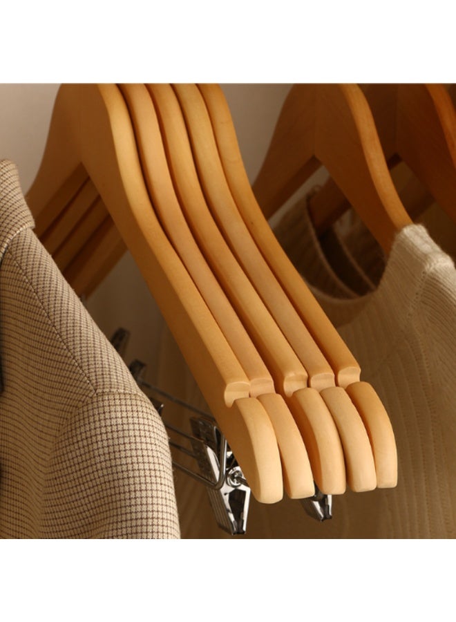 Wooden Hangers with Clips,Suit Coat Hangers 360°Swivel Clothes Hanger Solid Wood Coat Hangers with Non Slip Pant Bar & Notches Space Save, 20 Pack - Image 5