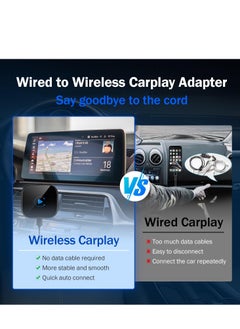 KASTWAVE محول CarPlay &amp; Android Auto 2024 اللاسلكي - اتصال ثنائي القناة، يحول السلك إلى لاسلكي، التوصيل والتشغيل. يتصل تلقائيًا عبر واي فاي 5 جيجا هرتز للسيارات من 2015+، أسود  - Image 5
